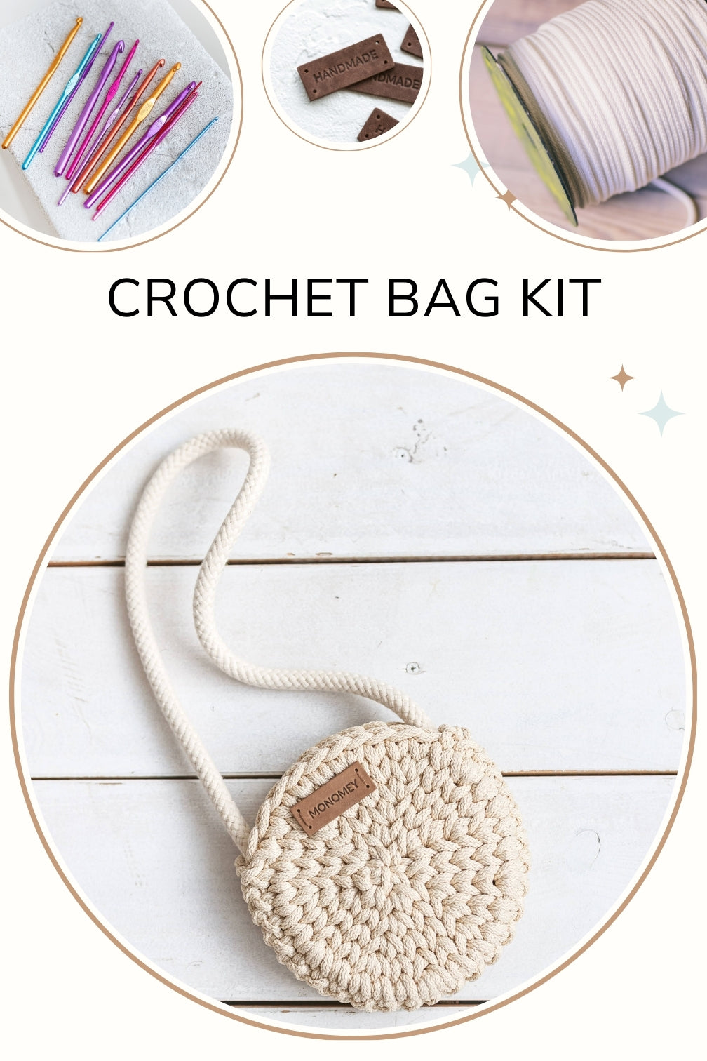 Small crochet bag kit Abigail Dream bag for girls