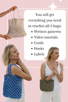 Spring Crochet Bag Bundle - 3 Kits (18% Off)