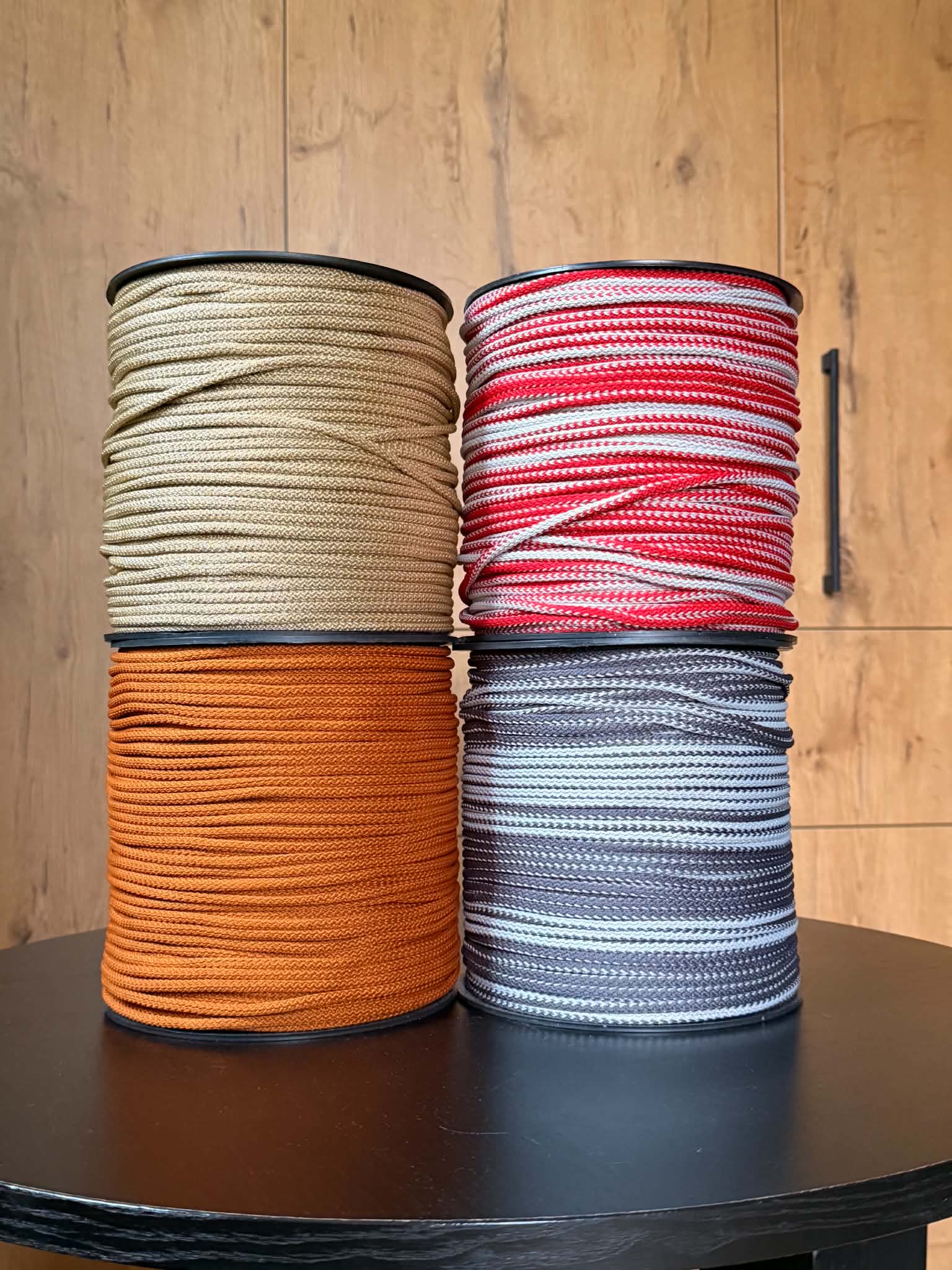 6 mm macrame cord (golden, bronze, mix grey and red)