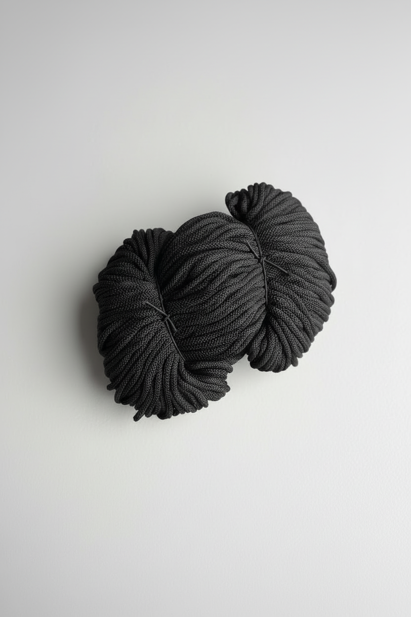 Black Macrame Cord 6mm - Premium Quality