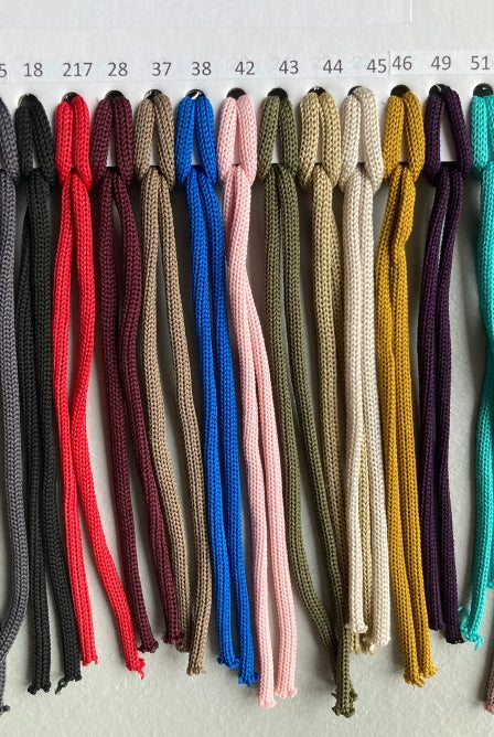 Colorful macrame cords