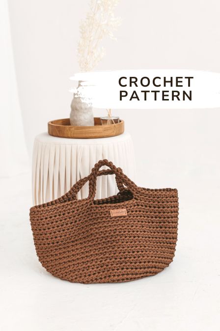 Modern crochet bag pattern Large Joy video tutorial MonoMey Studio