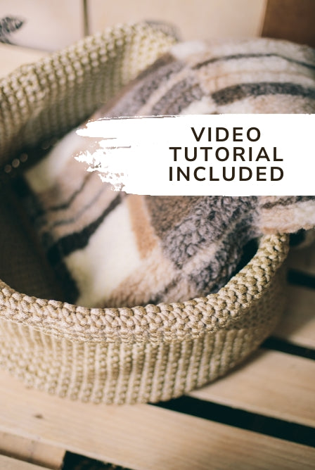 crochet basket pattern with video tutorial