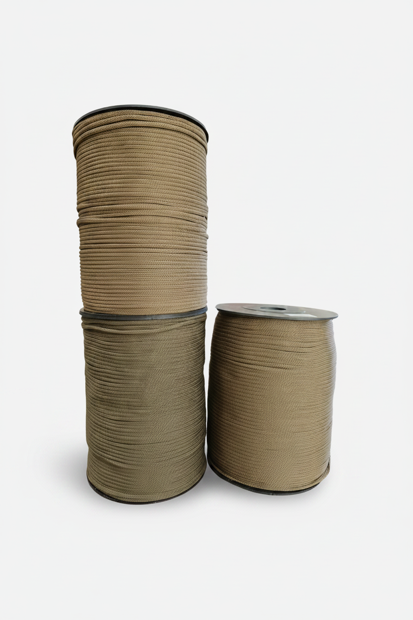 4 mm khaki braided macrame cord