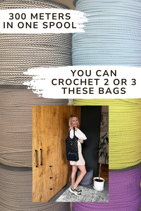 Macrame cord for crocheting