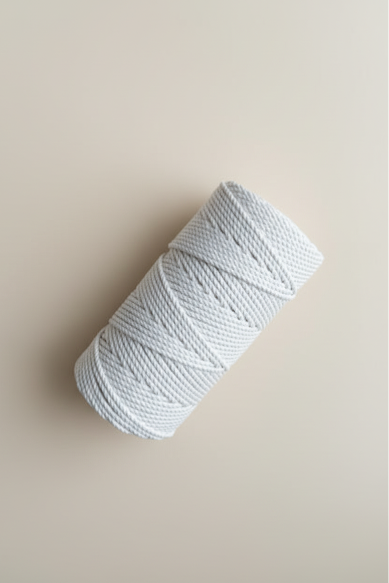 4.5mm macrame cord spool - premium chunky cotton twisted rope