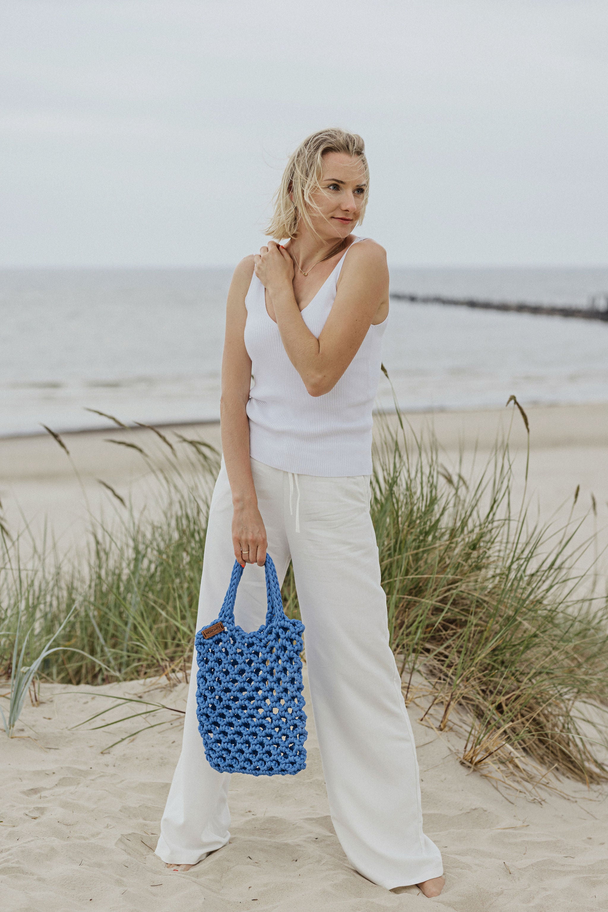 Blue beach bag